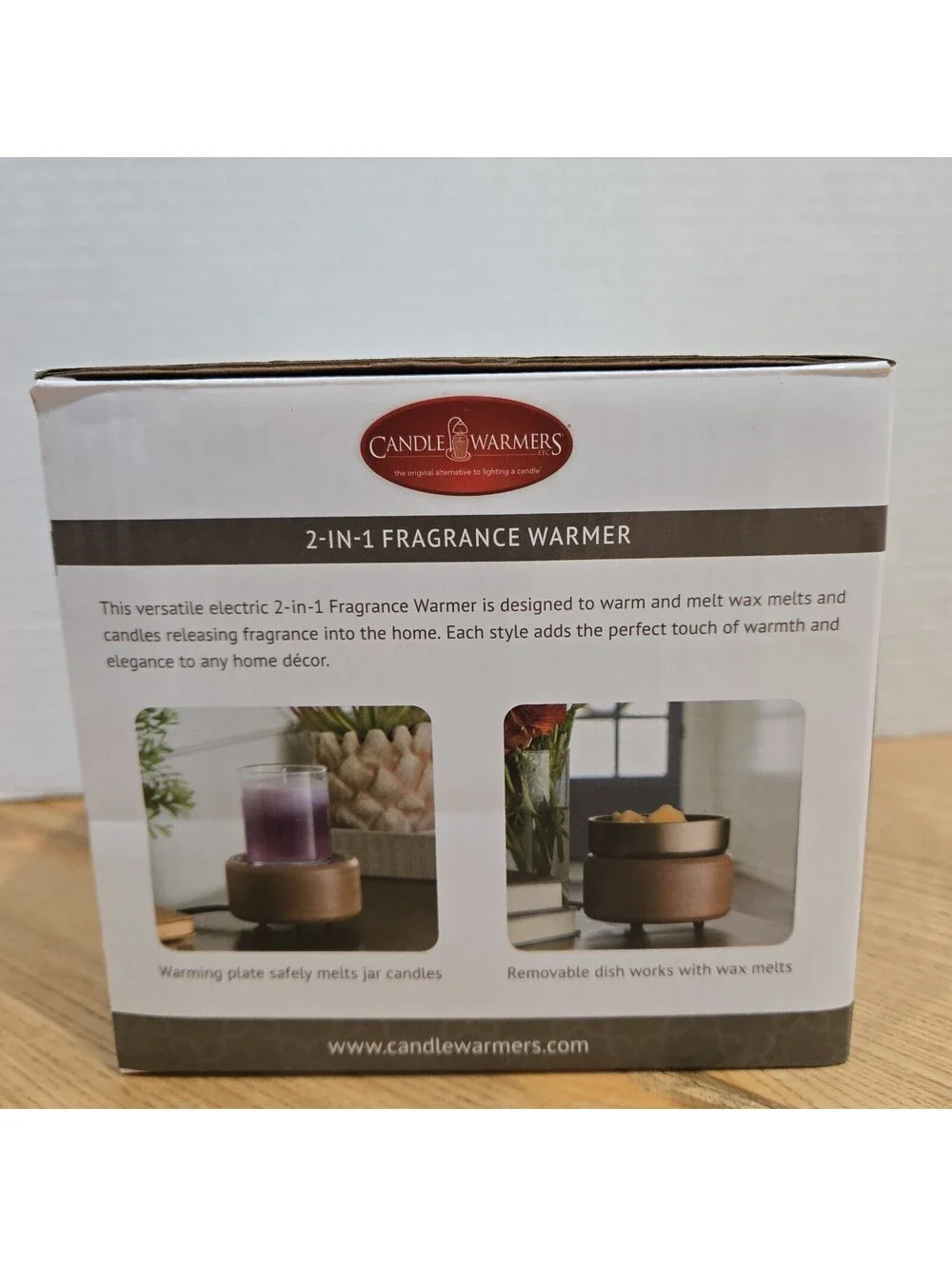 Candle Warmers Etc 2-In-1 Fragrance Warmer for Wax Melts or Candles New